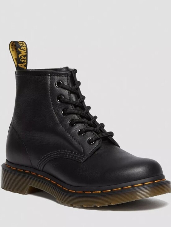 Dr. Martens Shoes - Dr Martens 101 Virginia Leather Ankle Boot Women's Black Size 9